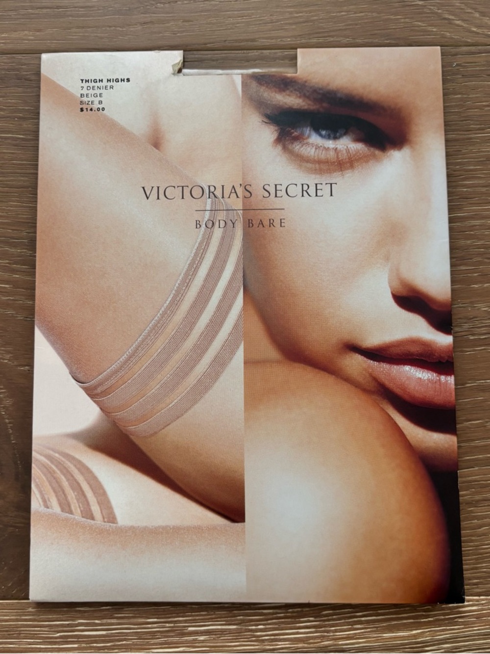 Victoria’s Secret Body Bare Thigh High Stockings in Beige Size B NWT